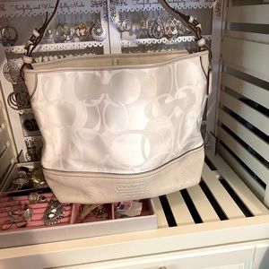 RARE Authentic Coach optic C white tote